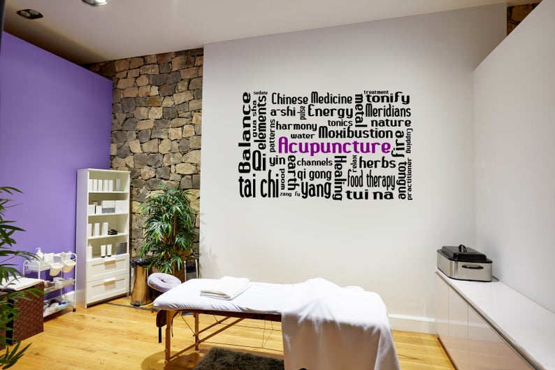 Acupuncture decal // acupuncturist gift, acupuncture wall decal, acupuncturist decor image 8