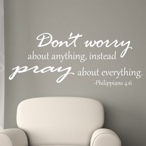 Christian Wall Decals - Don't Worry About Anything, Instead Pray About ...