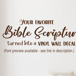 Custom Bible Verse Wall Decal: Personalized Scripture Vinyl Art - Etsy