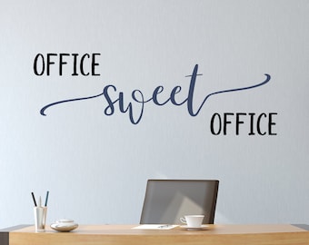 Office wall decal, Office sweet office, office decor, office wall art, office sign, home office, gift for boss, office decal,