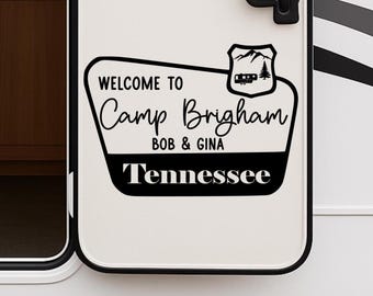 Custom National Park RV Decal: Personalized Camper Sign