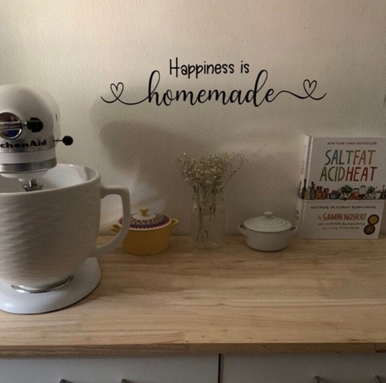 Happiness is Homemade Kitchen Decal Kitchen Quotes Kitchen Etsy
