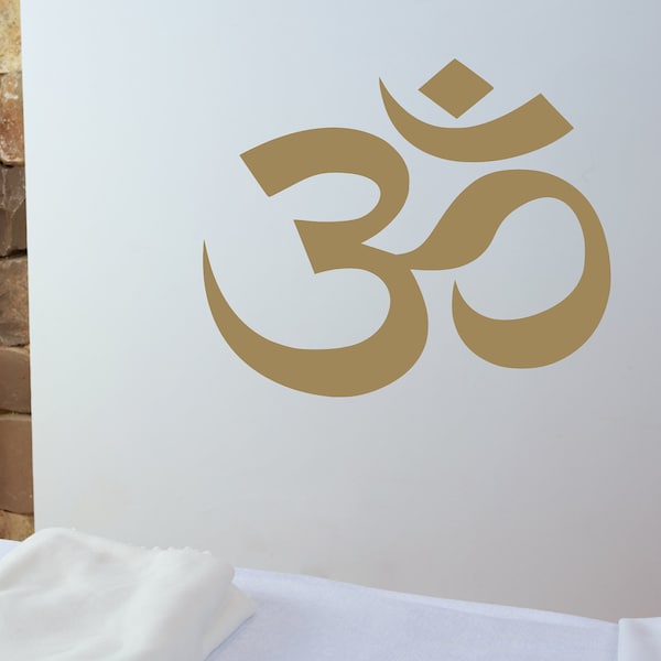 Om symbol wall decal, Aum symbol, yoga wall art, laptop decal