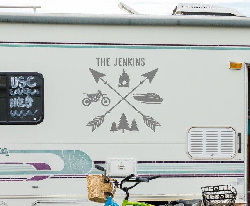 Custom RV Decal With Arrows Custom Camper Decal Custom Etsy