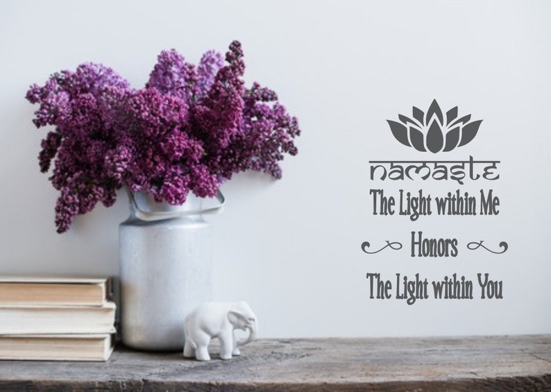 Namaste Wall Decal Namaste Decal Yoga Wall Decor Yoga Wall Etsy