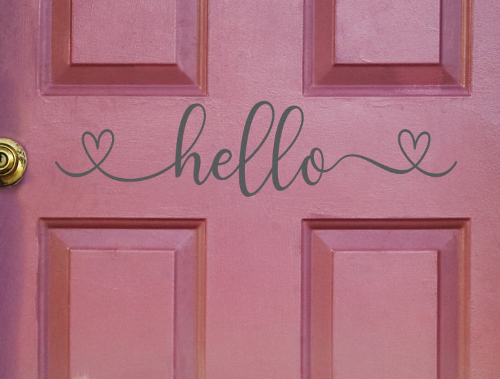 Hello Decal Front Door Decal Door Decal Entryway Decal Etsy