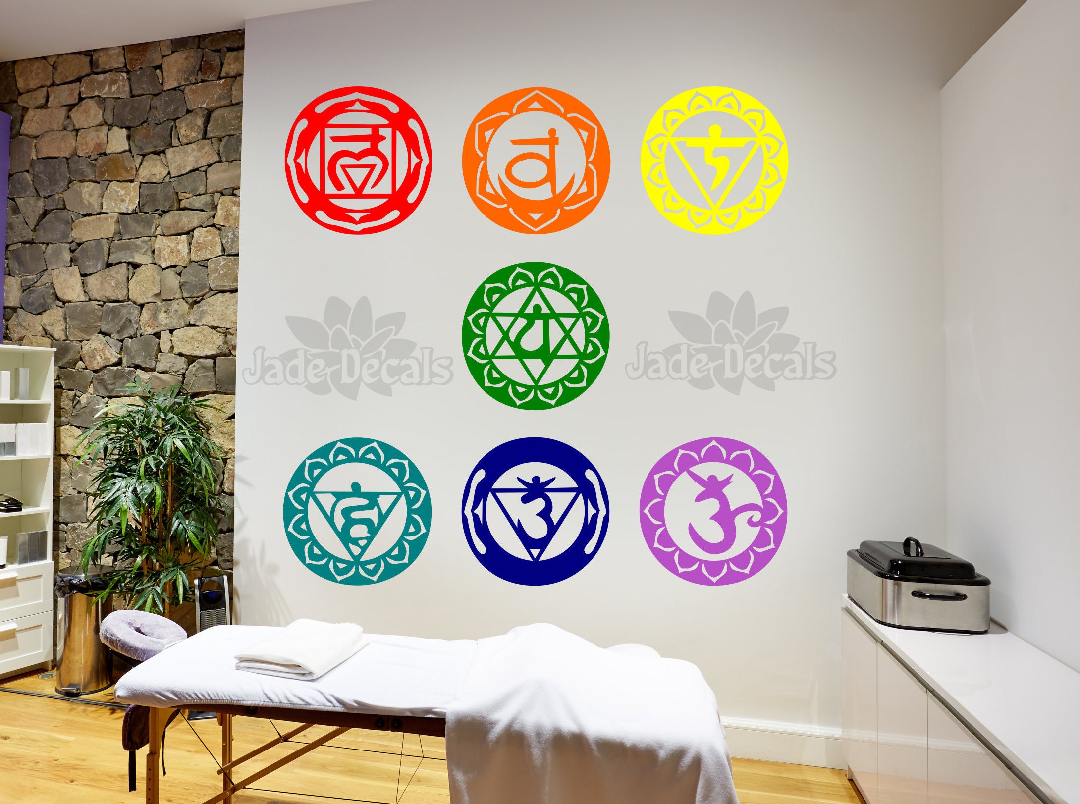 Chakra wall decals, Chakra art, Chakra decor, yoga wall decal, yoga