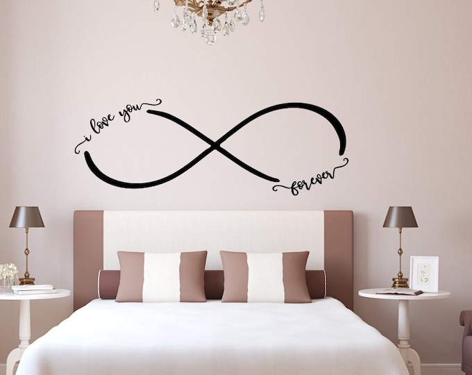 Infinity wall decal, I love you forever, love wall decal, infinity decal, infinity symbol