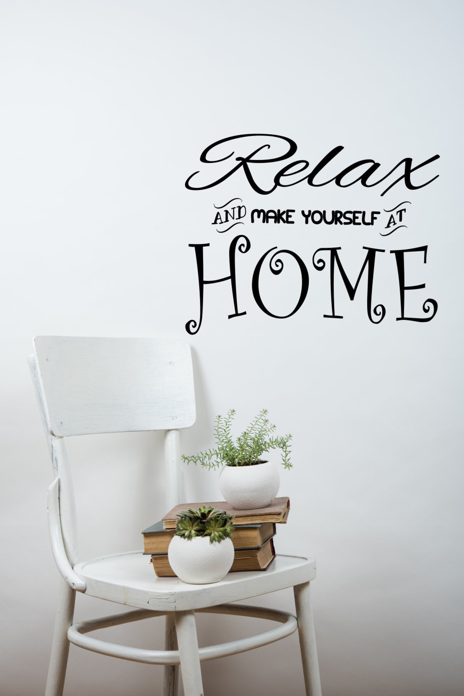 Relax wall decal living room decal entryway decor relax and Etsy