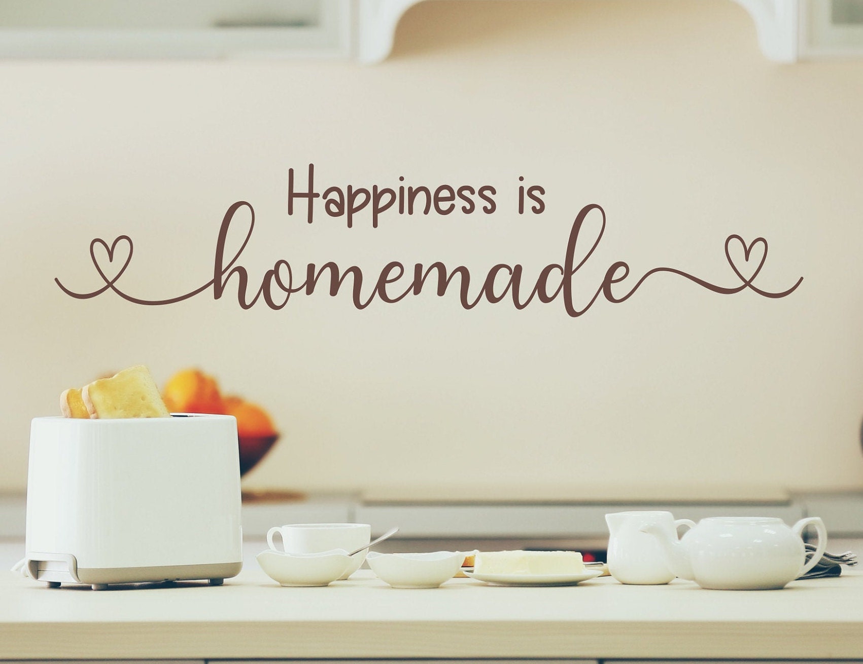Happiness is Homemade Kitchen Decal Kitchen Quotes Kitchen Etsy