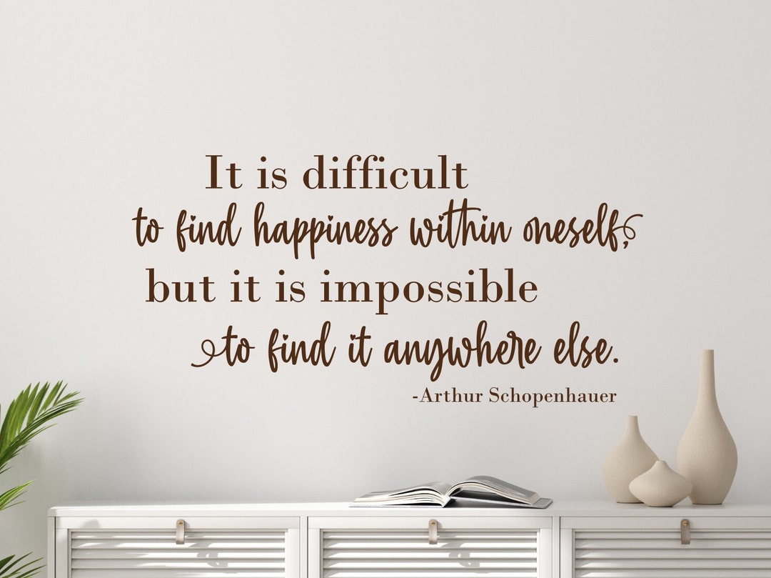 Happiness Quote Wall Decal // Happiness Wall Art, Happiness is Found