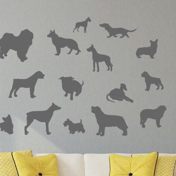 Dog Wall Decal Etsy