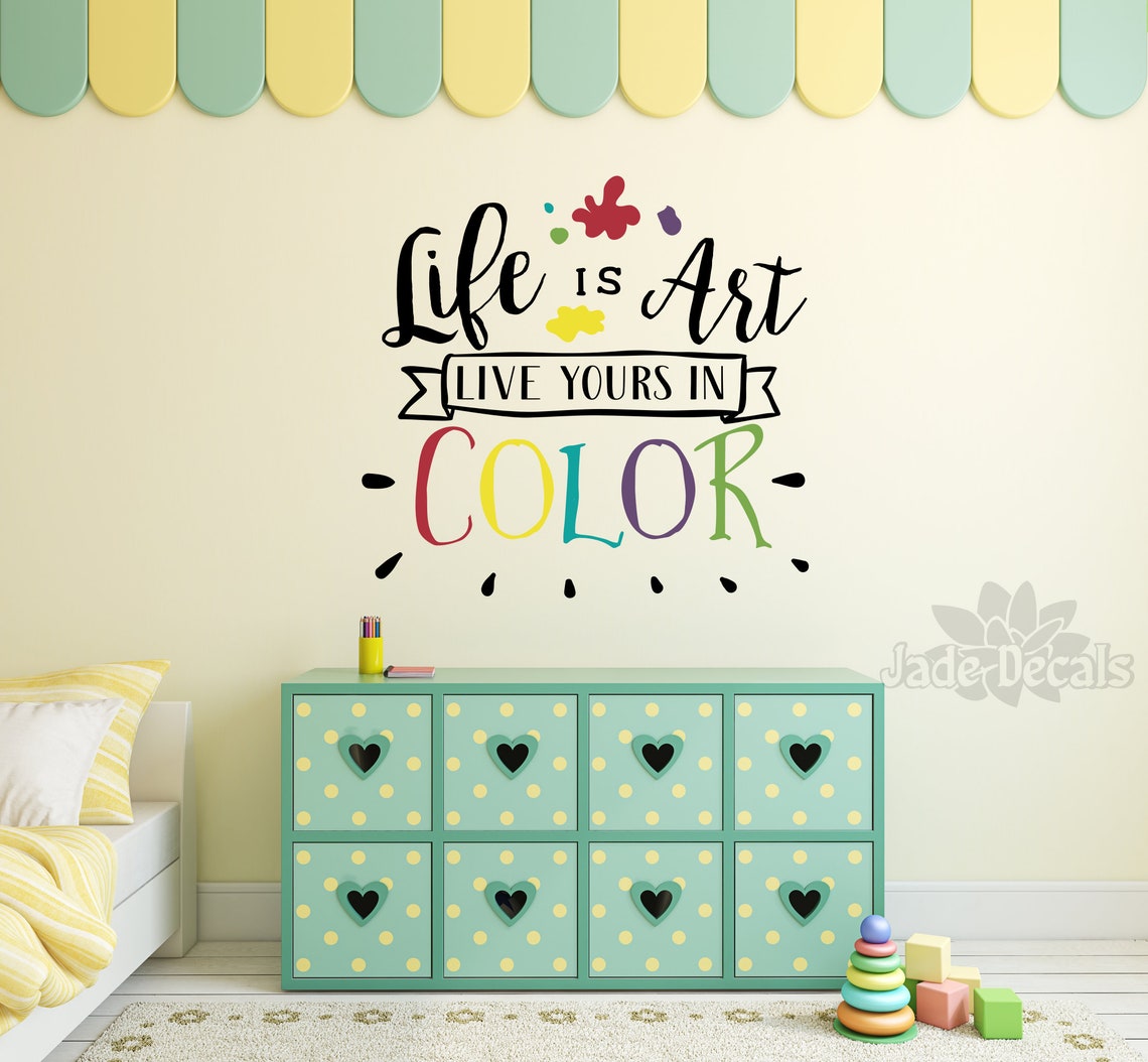 Artist Wall Decal Art Wall Decal Kids Art Decal Art Room Etsy