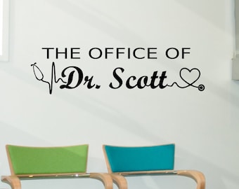 Custom Doctor/Nurse Office Vinyl Decal: Stethoscope Wall Art
