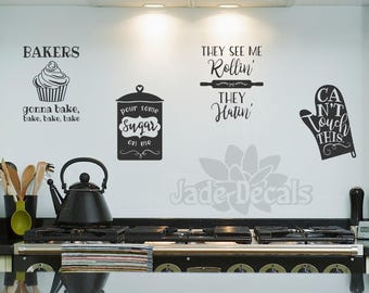 Funny Baking Wall Decals: Kitchen Song Lyrics