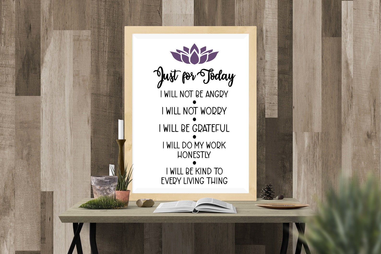 Reiki 5 Principles Reiki Wall Art Reiki Wall Decal Just for - Etsy ...