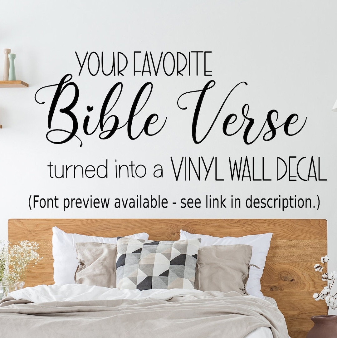 Custom Scripture Wall Decal, Custom Wall Sticker, Bible Wall Art, Love