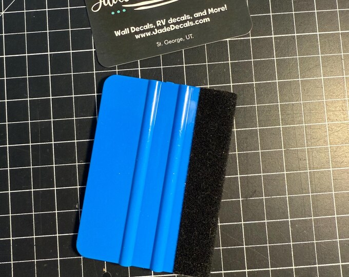 Professional squeegee for vinyl decal application. Squeegee add on.