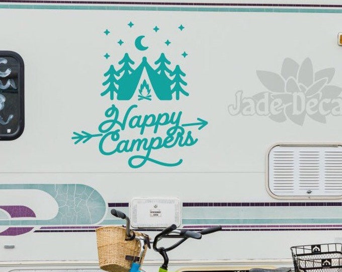 Happy Campers rv decal // rv gifts for motor home