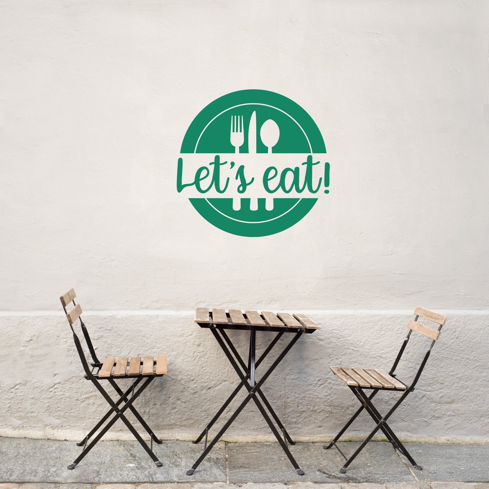Let's Eat kitchen or dining room Wall Decal Let's Eat Etsy