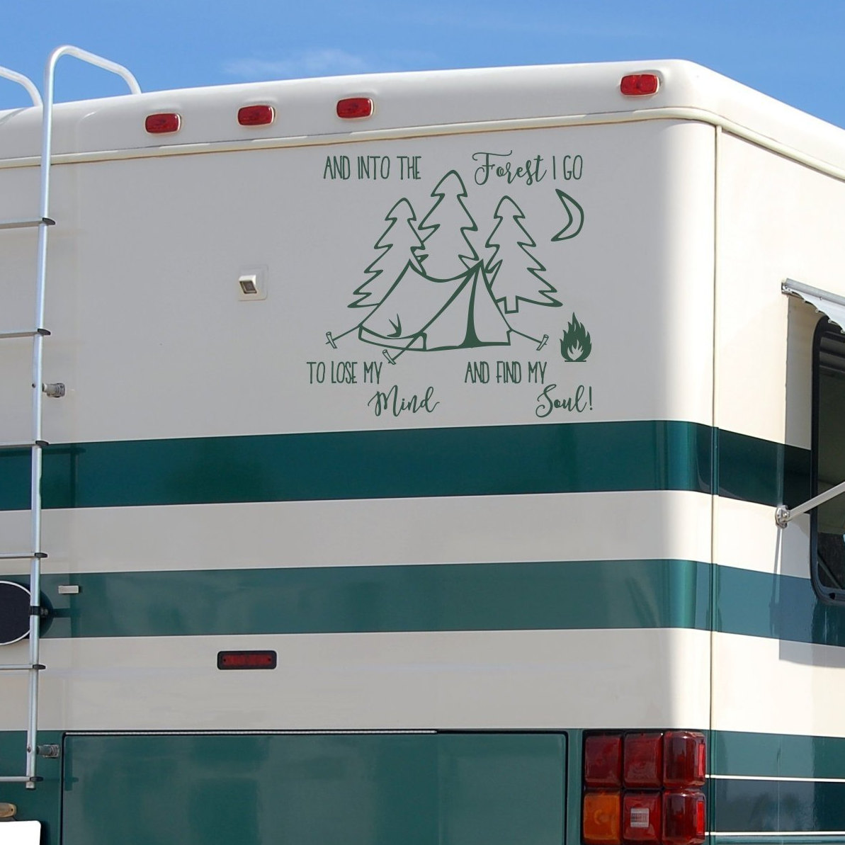 Camping wall decal, And into the forest I go decal, nature camping