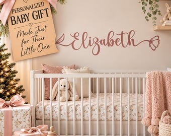 Personalized Baby Gift, Custom Name Wall Decal, Nursery Christmas Gift idea for new parents