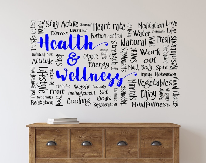 Health and wellness wall decal
