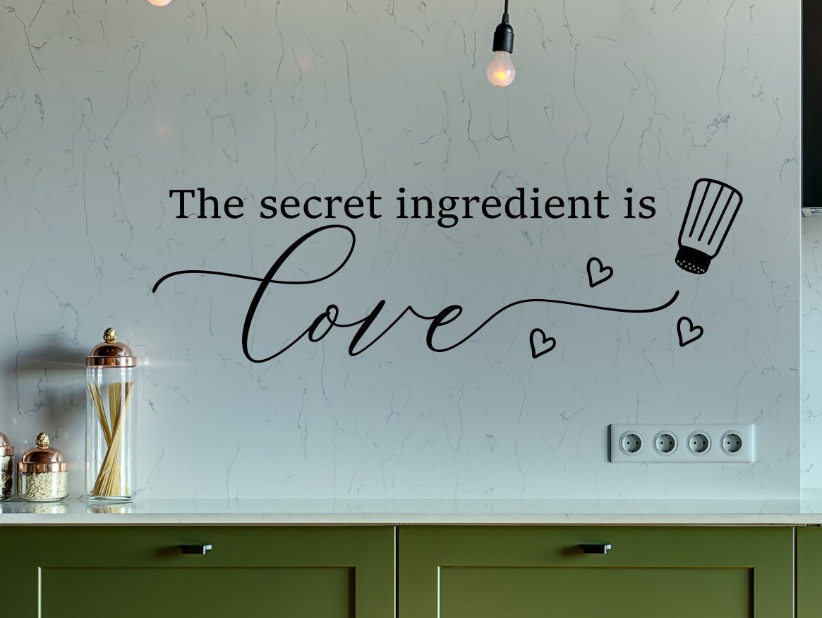 KITCHEN LOVE ALWAYS BAKED IN Tile Decal Sign Funny KITCHEN Decor Wall –  JAMsCraftCloset