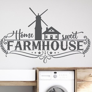 Home Sweet Farmhouse Decal: Rustic Wall Decor