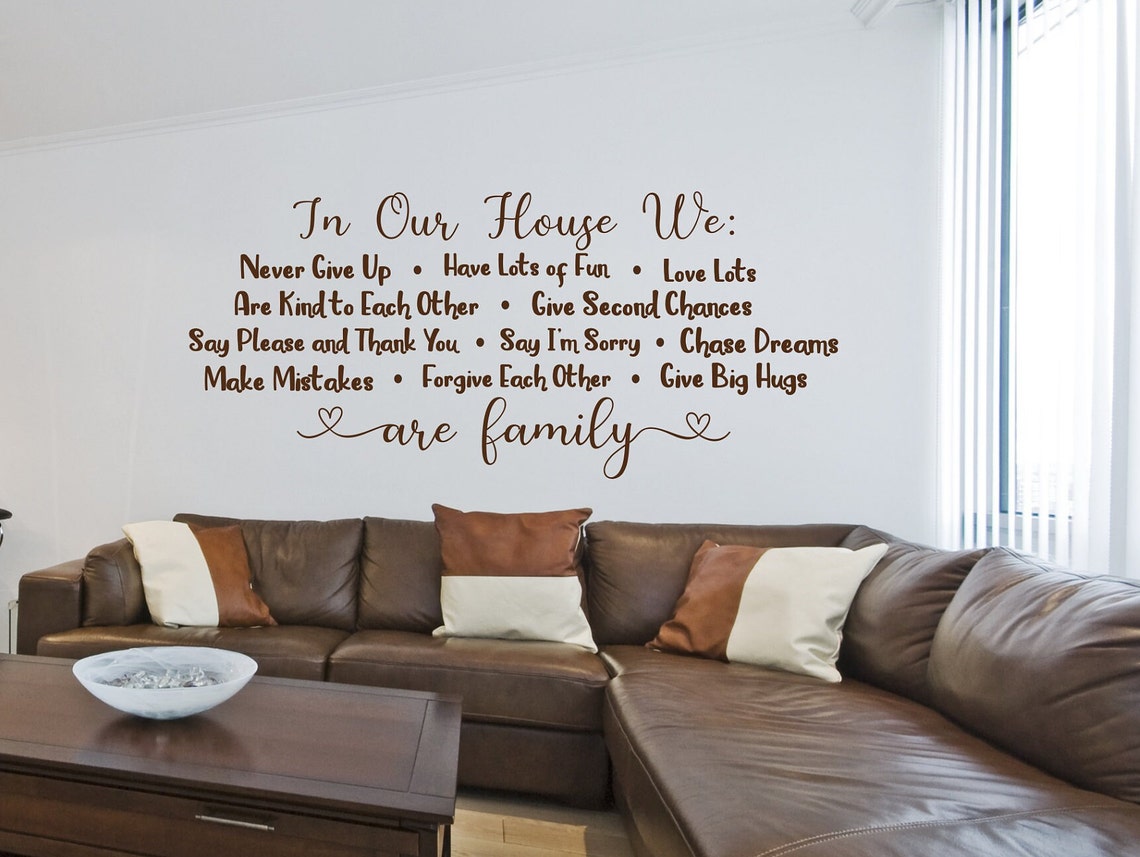 In Our House Family Rules Wall Decal House Rules Family Etsy