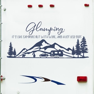 Glamping rv decal, rv camper decal, motorhome decal, motor home decal, rv vinyl decal