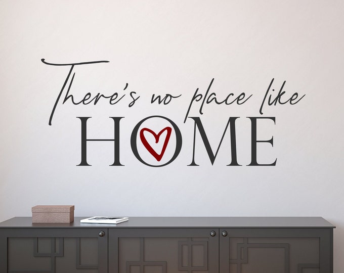 There's no place like home wall art decal // home sweet home wall decal