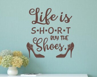 High Heel Shoe Wall Art Decal: Girls Room Decor