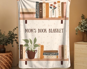 Manta de lectura para mamá, regalo para el Día de la Madre, manta de terciopelo, acogedora manta de lectura para mamá, manta cálida, regalo para amantes de la literatura