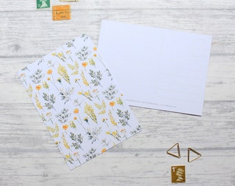 A6 British Wildflowers Floral Postcards, Stationery Gifts, Postcard Sets, Floral Note Cards, Art Postcards