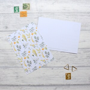 Cartes postales florales A6 Fleurs sauvages britanniques, cadeaux de papeterie, jeux de cartes postales, cartes de correspondance florales, cartes postales artistiques