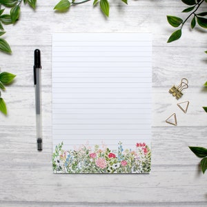 A5 Notepad - Summer Notepad - Desk Pad - To Do List Notepad - Stationery Gift - Floral Stationery - Writing Pad - Teacher Gift