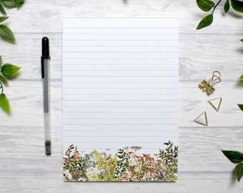 A5 Autumn Floral Notepad - Christmas Gift - Desk Pad - Writing Pad - A5 Planner - Birthday Gift - Letter Writing Notepad - Stationery Gift
