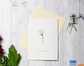 Tarjeta de felicitación floral, tarjeta en blanco, tarjeta de amistad, tarjetas de flores silvestres, tarjetas de naturaleza, tarjeta de San Valentín, tarjeta de aniversario, tarjeta del día de las madres