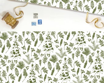 Weihnachten Botanisches Geschenkpapier - Geschenkpapier - Weihnachtspapier - Weihnachtsblumen - Geschenkverpackung - Hochzeit Geschenkpapier