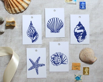 Etiquetas de regalo de Seashell