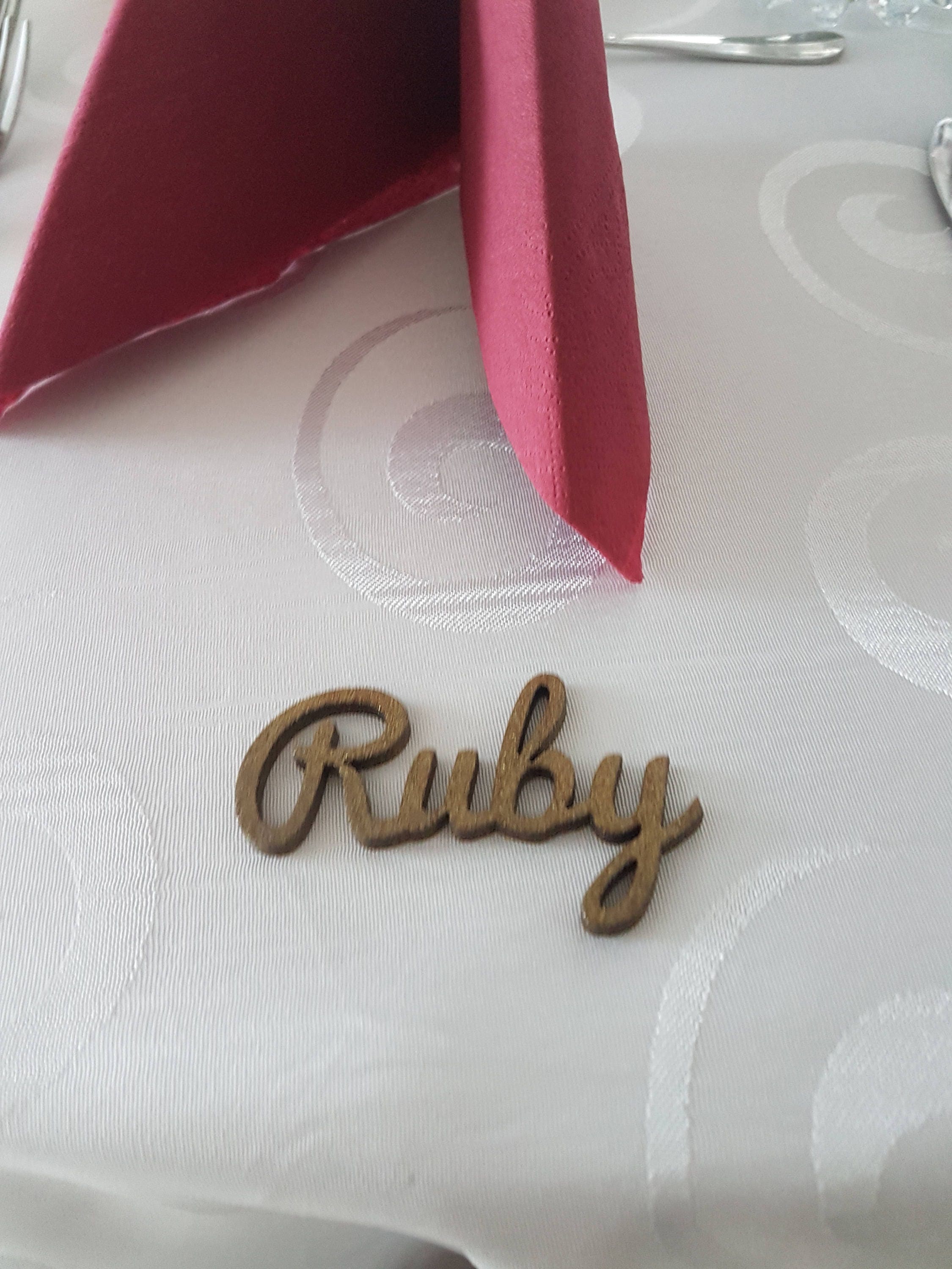 Script Style Wedding/Party Table Place Names/Favours/Placeholders Laser Cut from 3.2mm MDF