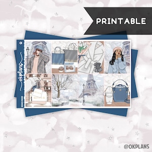 Bisous d'Hiver//afdrukbare//wekelijkse kit
