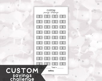 Custom A6 Savings Challenge Insert // Budget