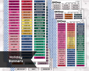 Holiday Banner // Available in 2 sizes + 3 coloways // Functional