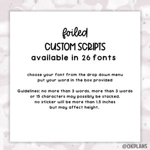 CUSTOM Script // Foiled