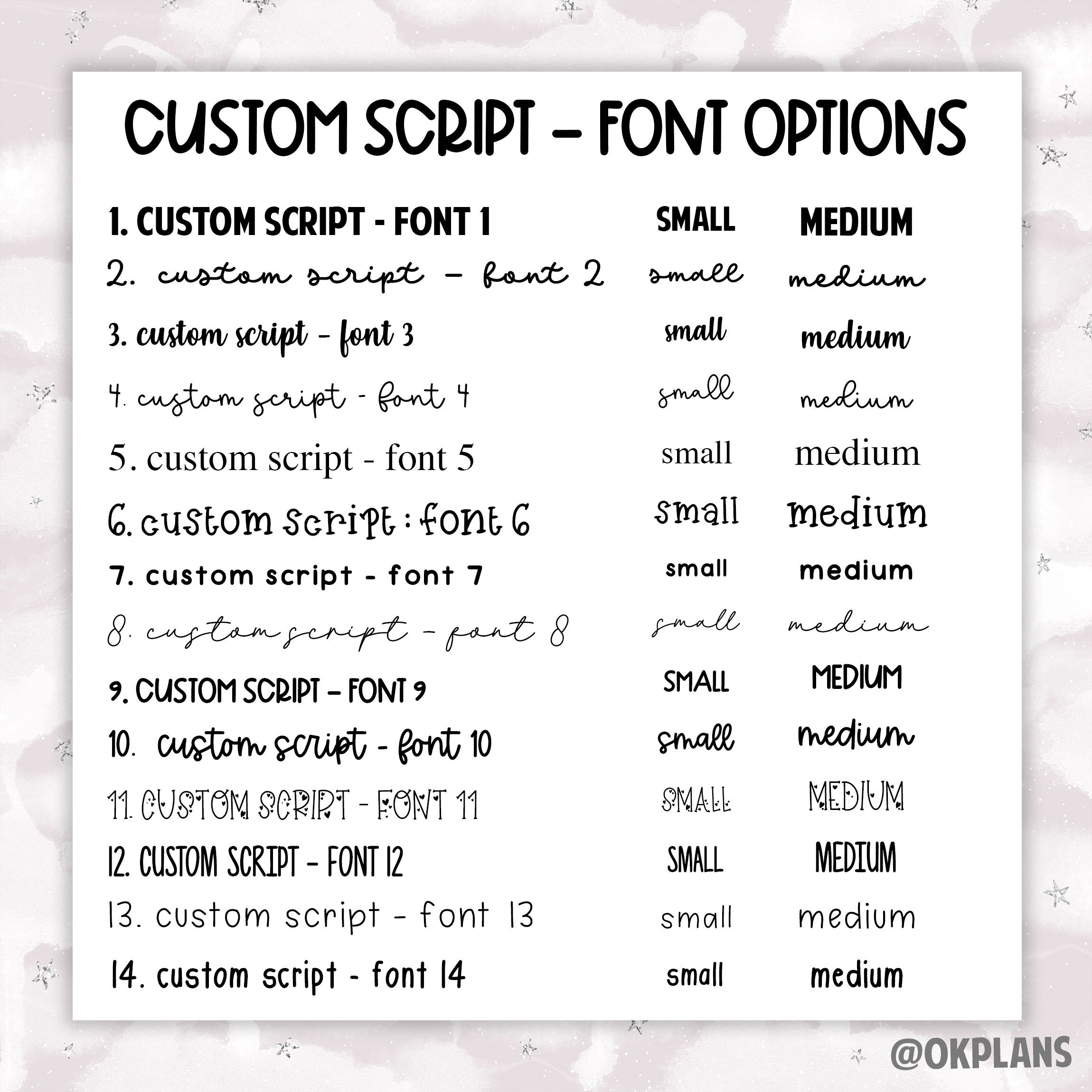 CUSTOM Script // Foiled - Etsy