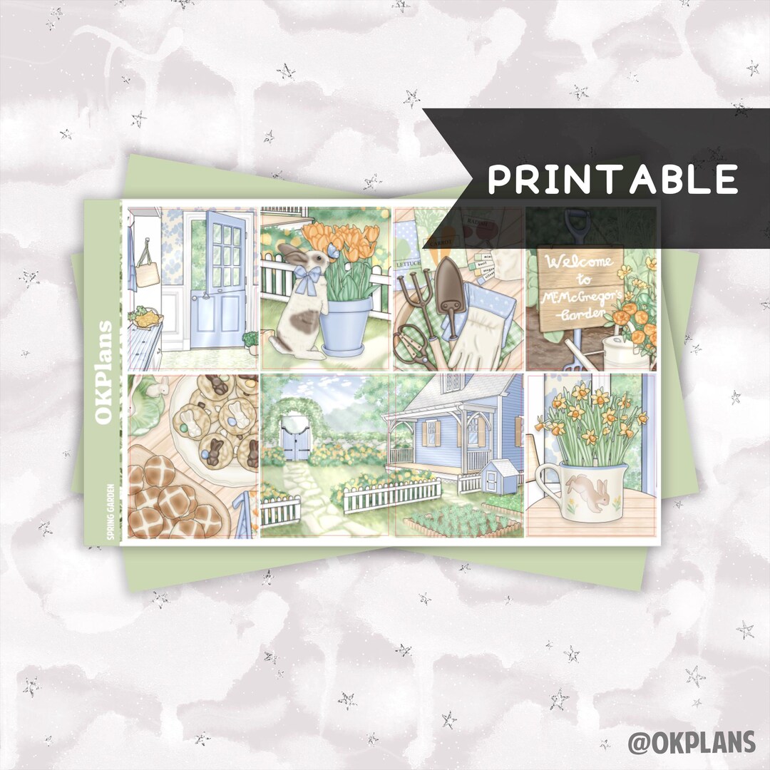 Spring Garden // Printable // Weekly Kit - Etsy