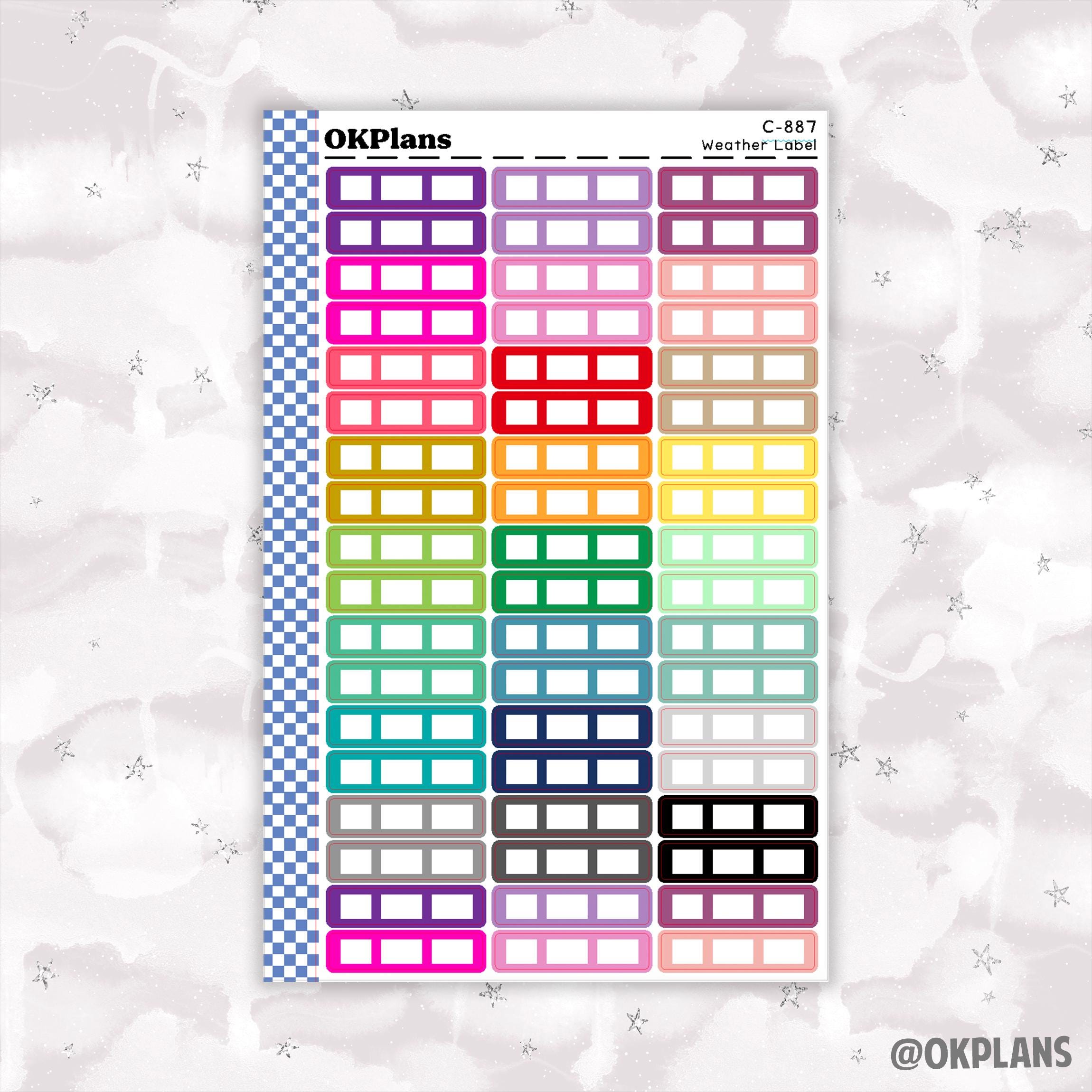 Weather Labels // Multicolor // Printable // C-887 // Multicolor ...