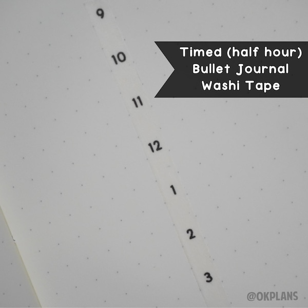 Cinta washi cronometrada (media hora) // Bullet Journal de 5 mm